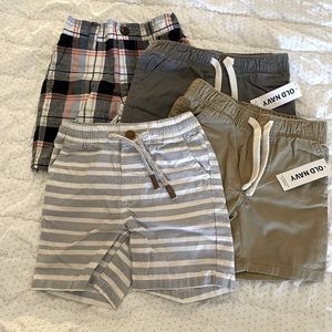 Boys Shorts 4 pairs. 1) Janie & Jack. 2) Carters 3 & 4) Old Navy NWT